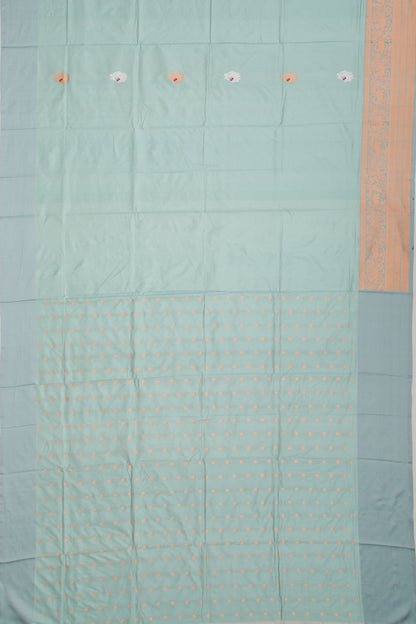 Banarasi Katan Silk Butta Pastel Blue Saree