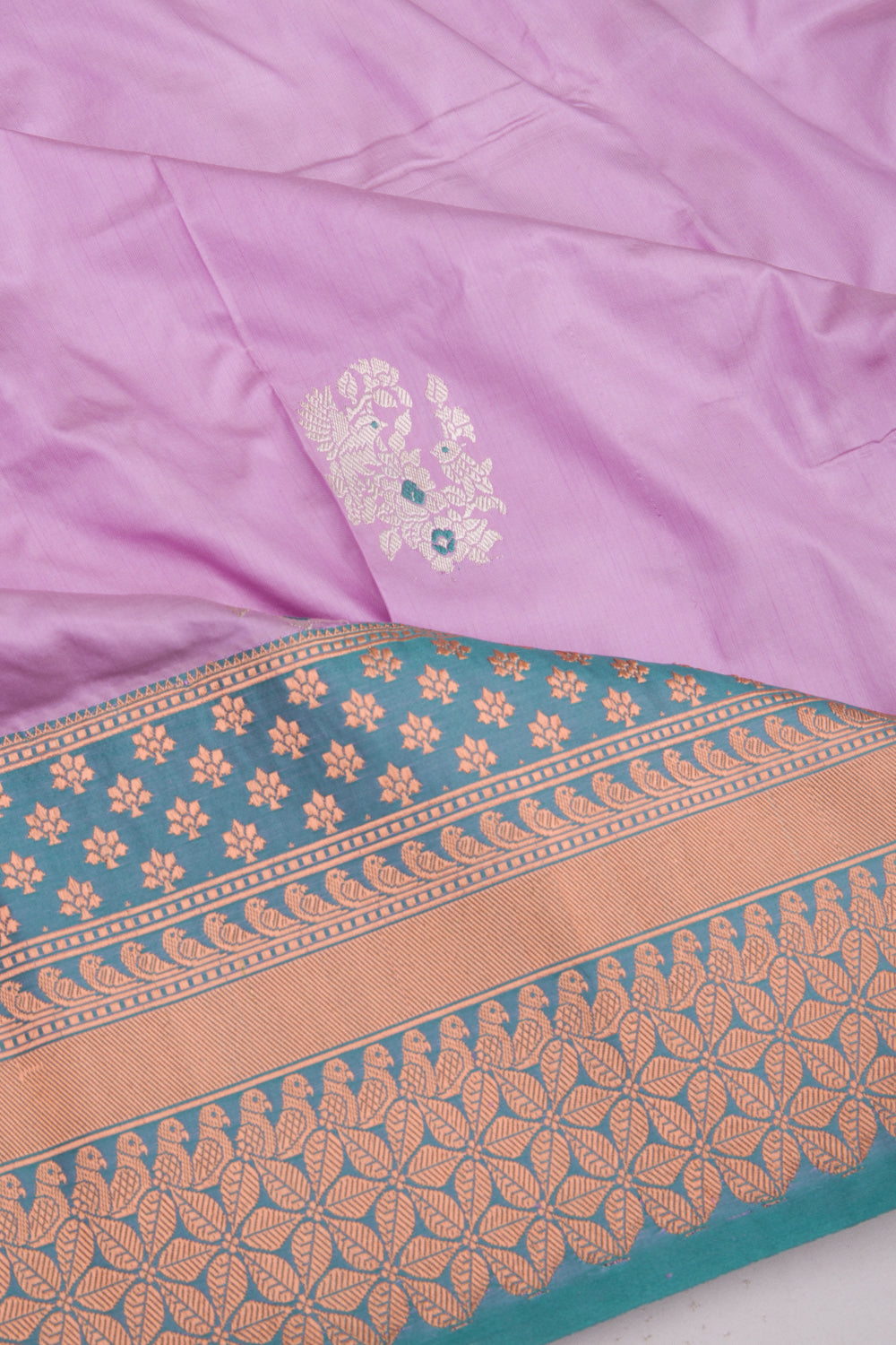 Banarasi Katan Silk Butta Lavender Saree