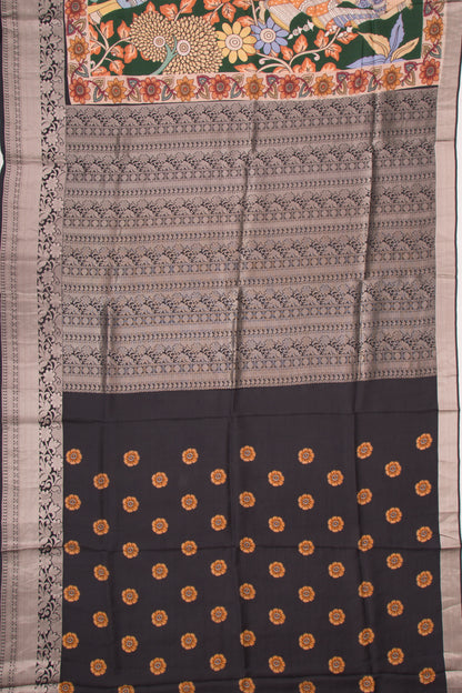 Soft Silk Printed Green Saree