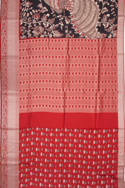 Soft Silk Floral Printed Black Saree