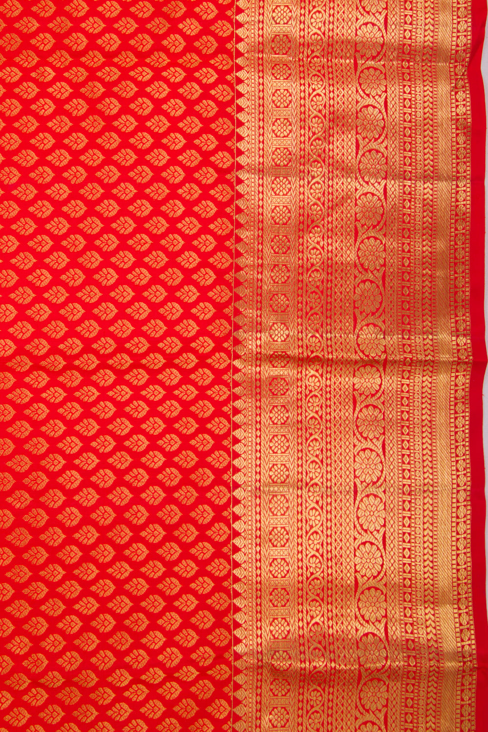 Kanchipuram Silk Brocade Red Saree