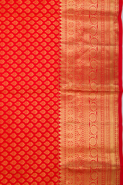 Kanchipuram Silk Brocade Red Saree