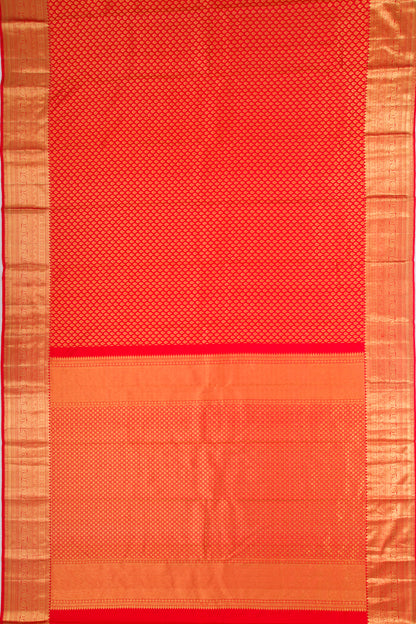 Kanchipuram Silk Brocade Red Saree