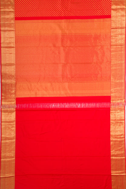 Kanchipuram Silk Brocade Red Saree
