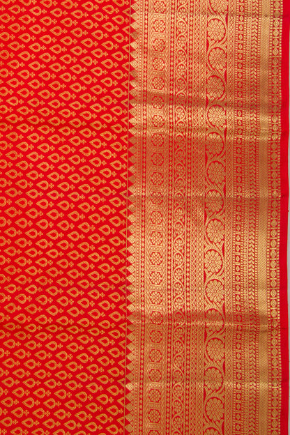 Kanchipuram Silk Brocade Red Saree