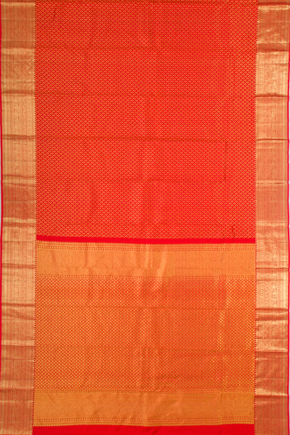 Kanchipuram Silk Brocade Red Saree