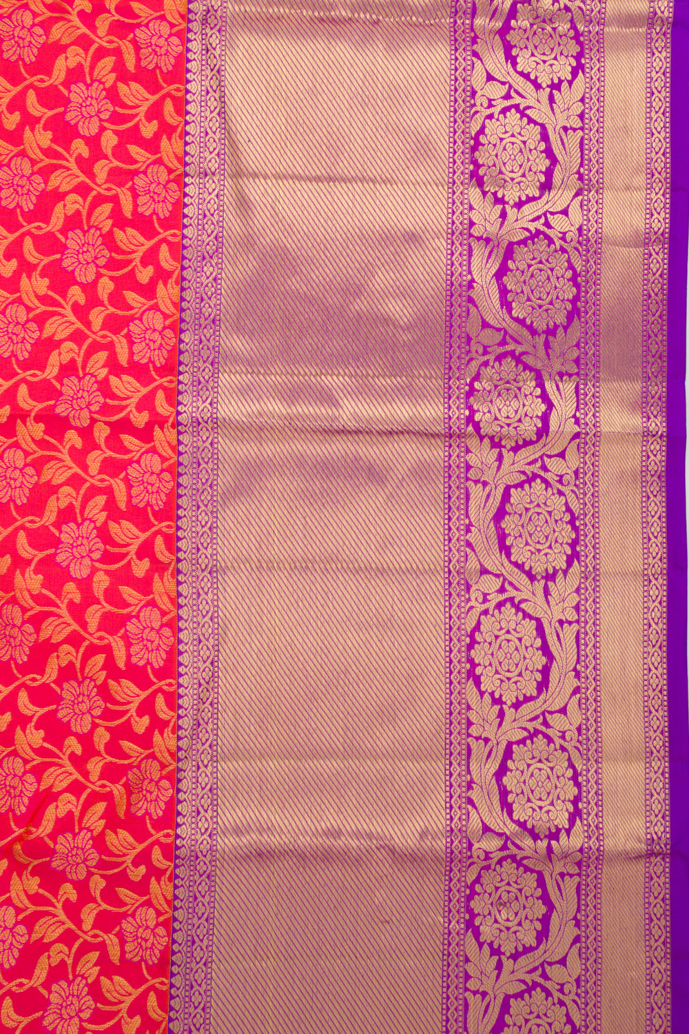 Kanchipuram Silk Jaal Pink Saree