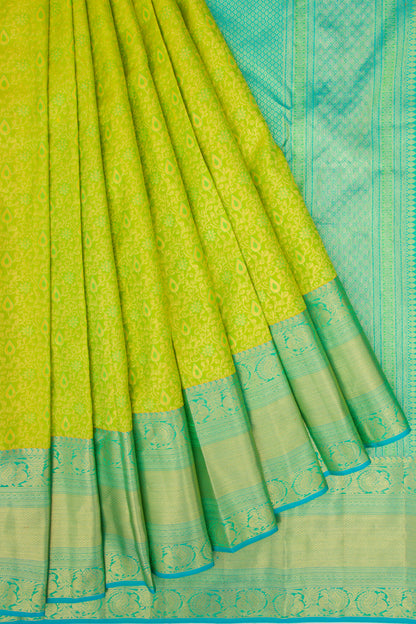 Taranga Kanchi Silk Jacquard Green Saree