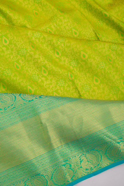 Taranga Kanchi Silk Jacquard Green Saree