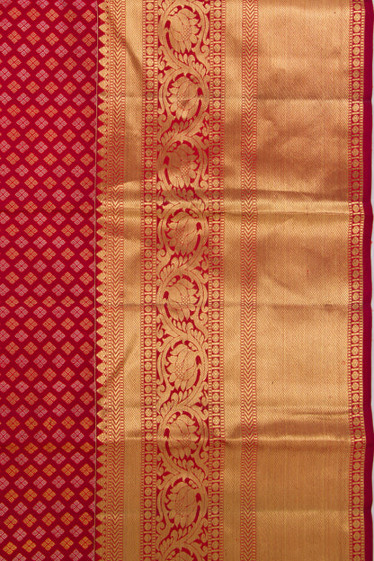 Kanchipuram Silk Brocade Maroon Saree