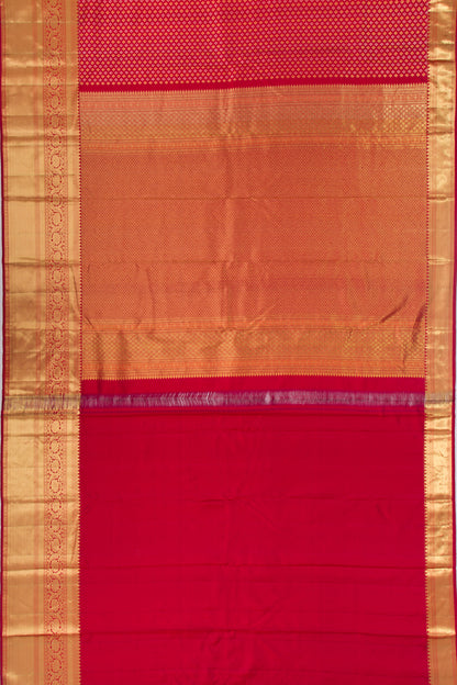 Kanchipuram Silk Brocade Maroon Saree