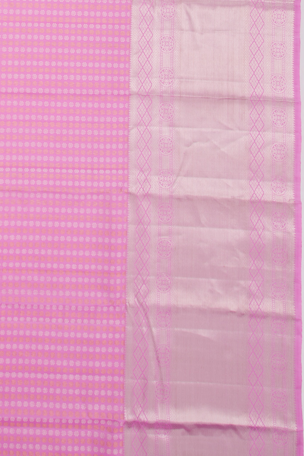 Kanchipuram Silk Brocade Pink Saree