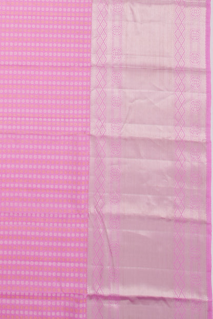 Kanchipuram Silk Brocade Pink Saree