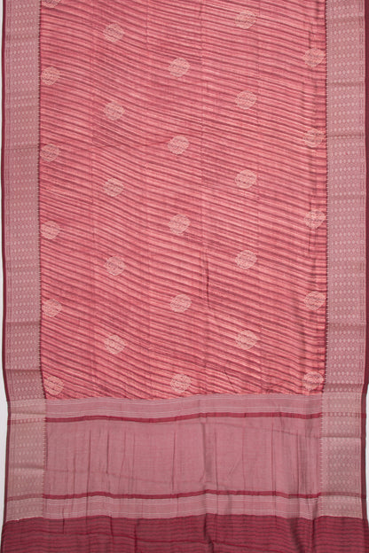 Soft Tussar Floral Printed Burgundy Saree