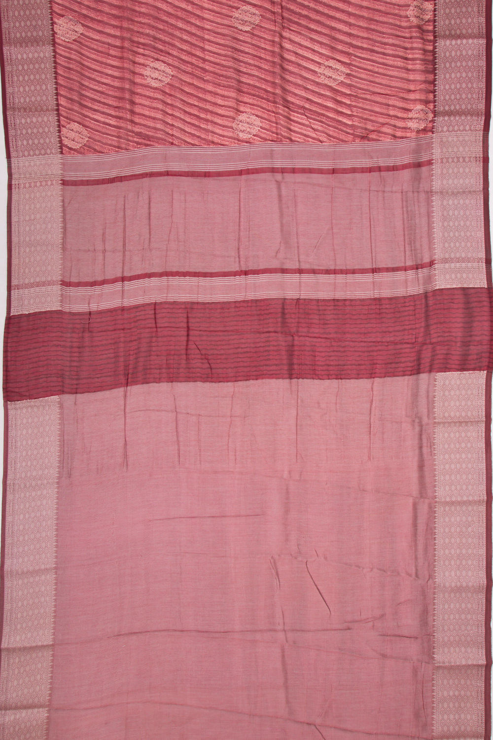 Soft Tussar Floral Printed Burgundy Saree