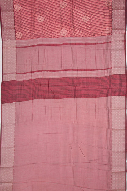 Soft Tussar Floral Printed Burgundy Saree