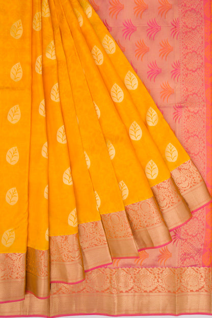 Coimbatore Silk Jacquard And Butta Mustard Yellow Saree