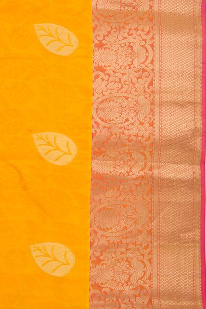 Coimbatore Silk Jacquard And Butta Mustard Yellow Saree