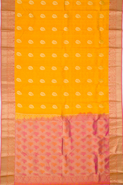 Coimbatore Silk Jacquard And Butta Mustard Yellow Saree