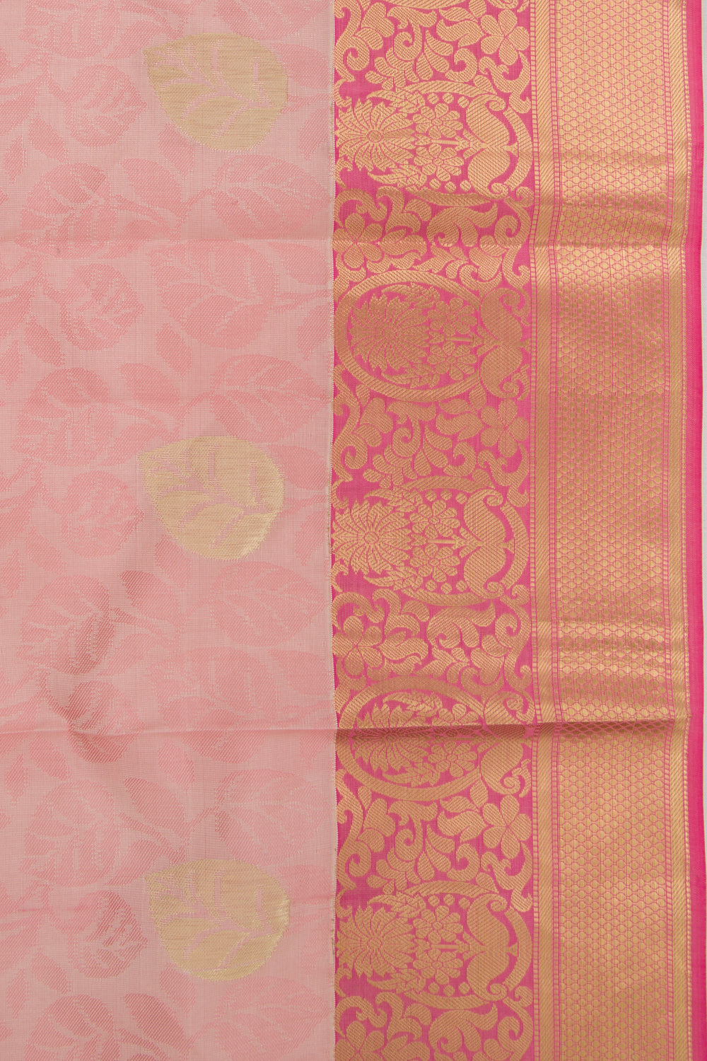 Coimbatore Silk Jacquard And Butta Baby Pink Saree