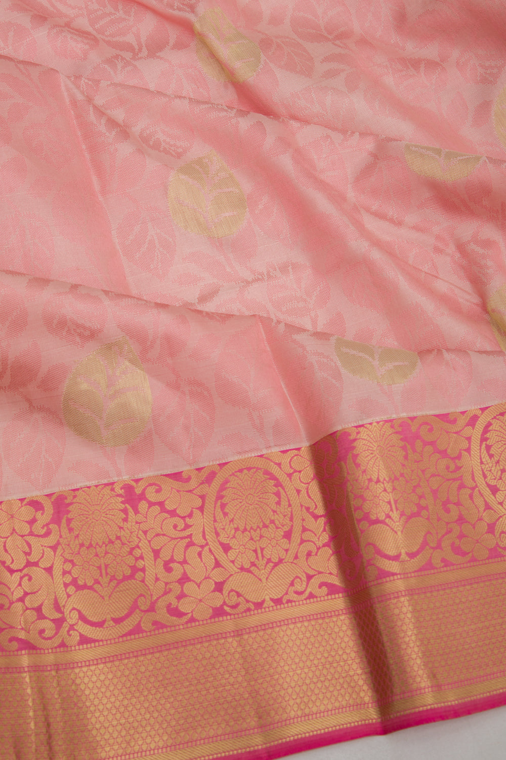 Coimbatore Silk Jacquard And Butta Baby Pink Saree