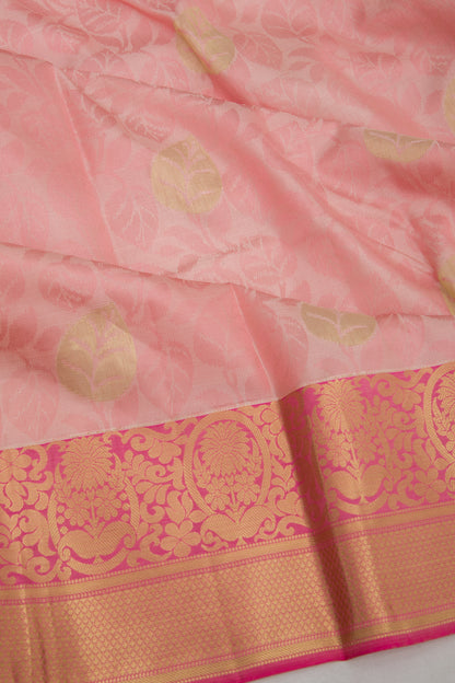Coimbatore Silk Jacquard And Butta Baby Pink Saree