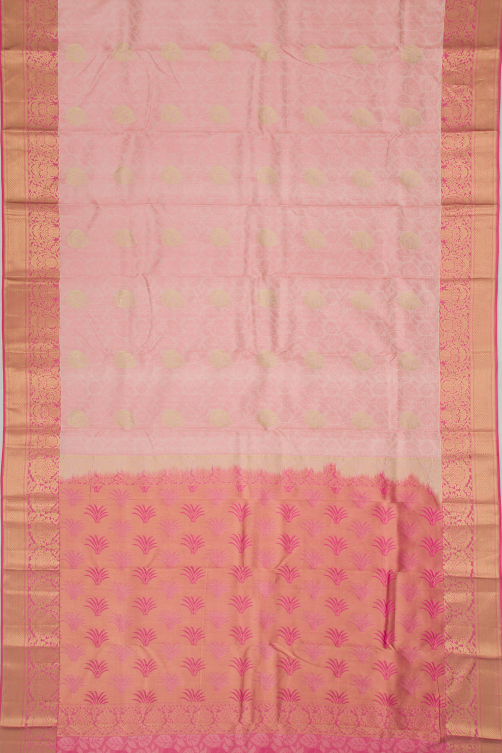 Coimbatore Silk Jacquard And Butta Baby Pink Saree