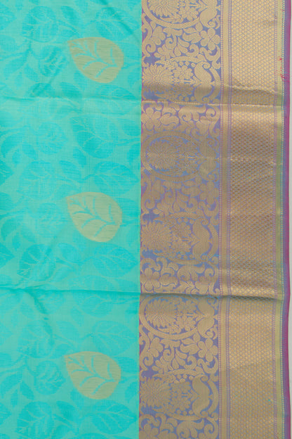 Coimbatore Silk Jacquard And Butta Sea Green Saree