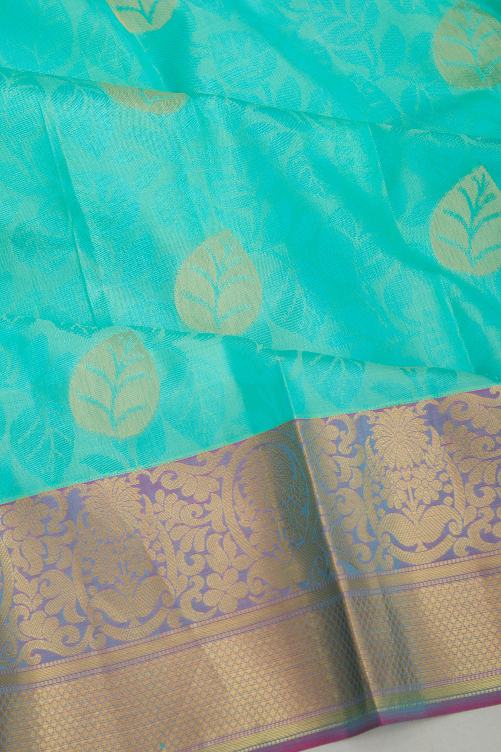 Coimbatore Silk Jacquard And Butta Sea Green Saree