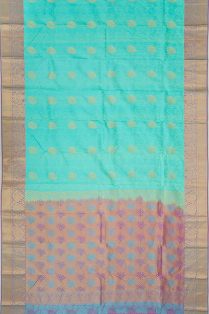 Coimbatore Silk Jacquard And Butta Sea Green Saree