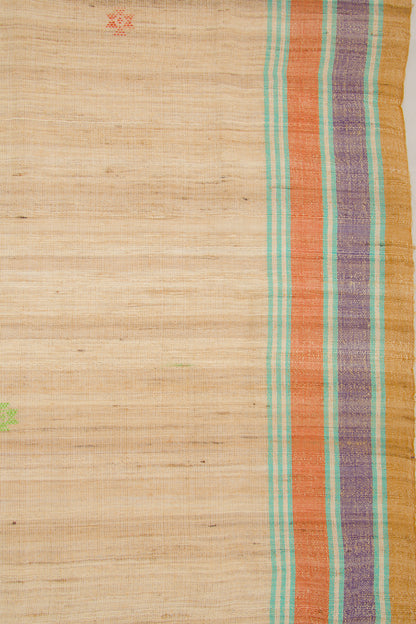 Bhagalpuri Tussar Butta Biege Saree