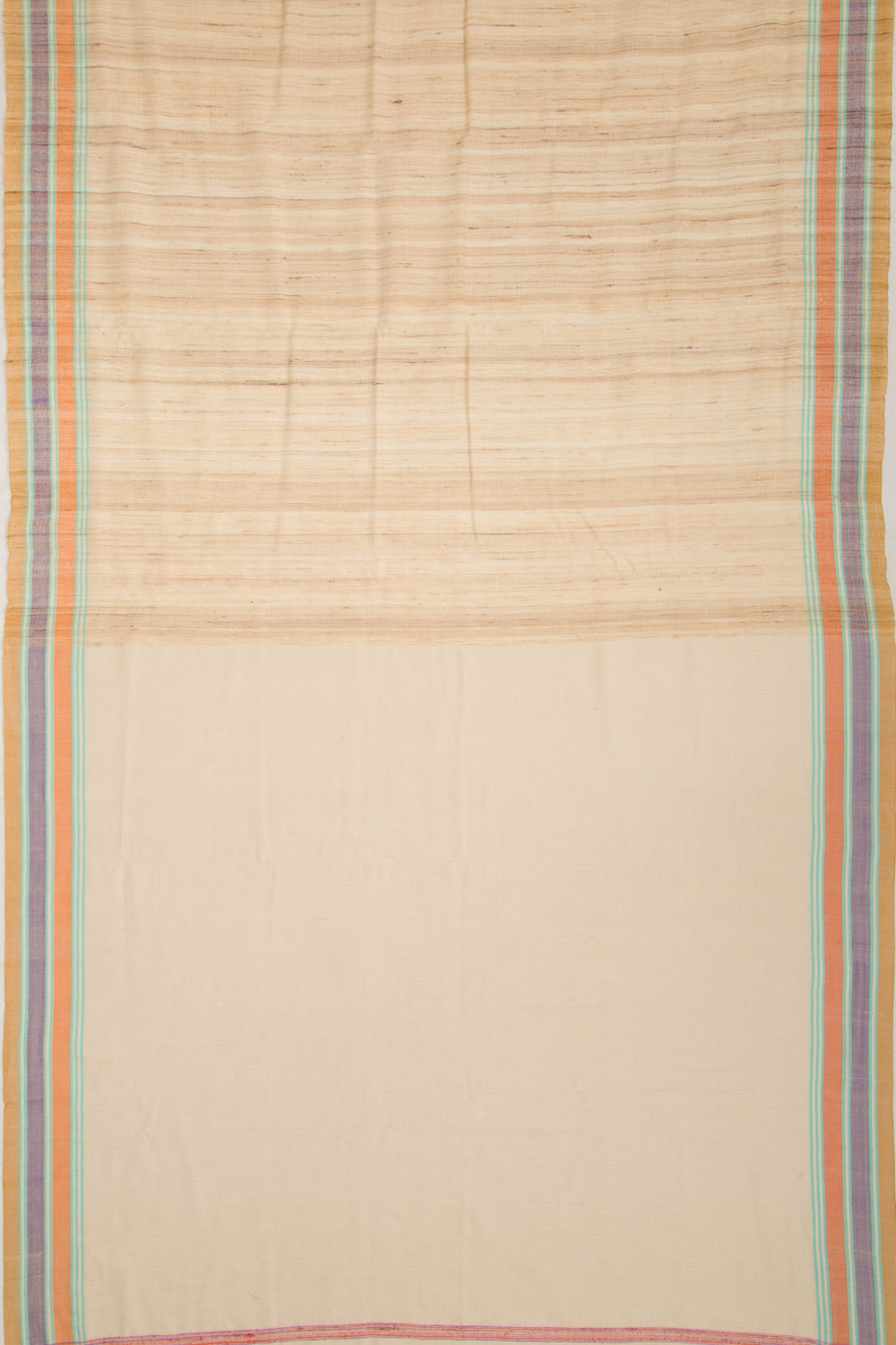 Bhagalpuri Tussar Butta Biege Saree