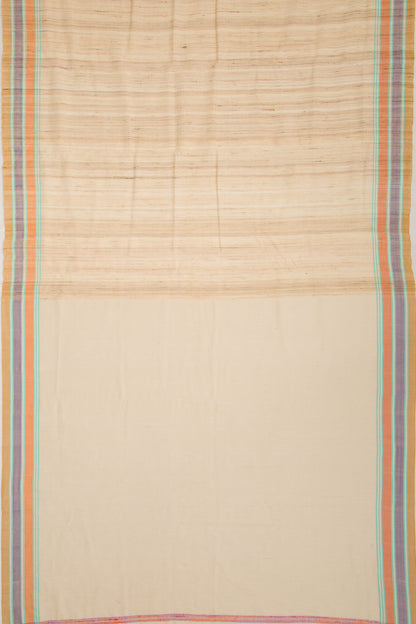 Bhagalpuri Tussar Butta Biege Saree