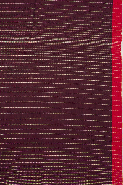 Bhagalpuri Tussar Vertical Lines Brown Saree