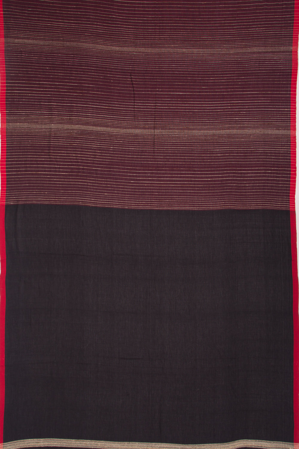Bhagalpuri Tussar Vertical Lines Brown Saree