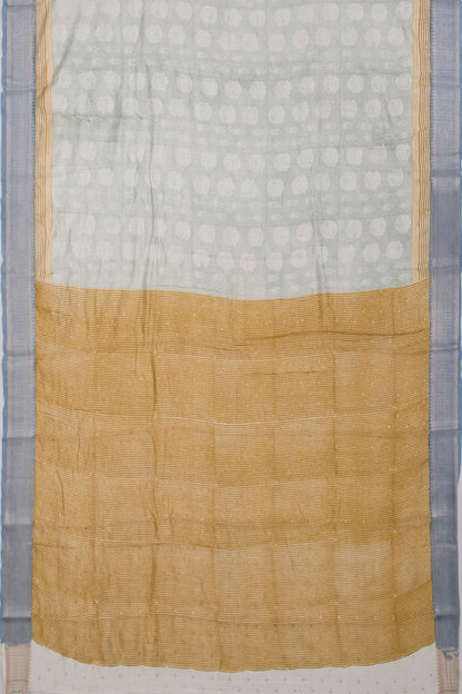 Chanderi Soft Silk Printed Pastel Green Saree
