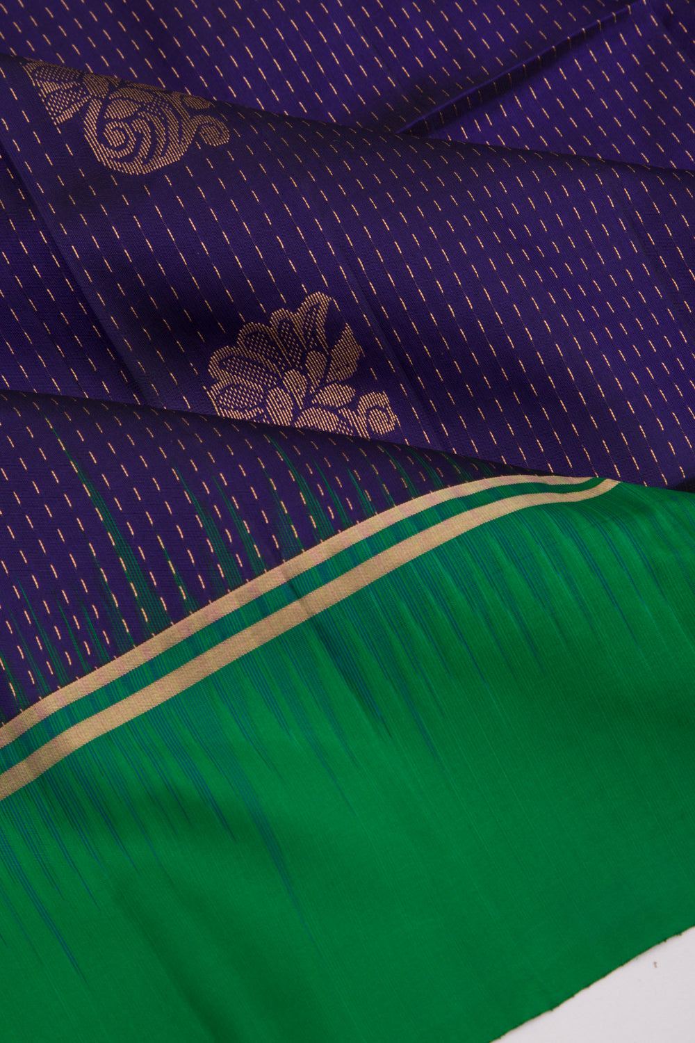 Taranga Kanchi Silk Brocade Dark Blue Saree