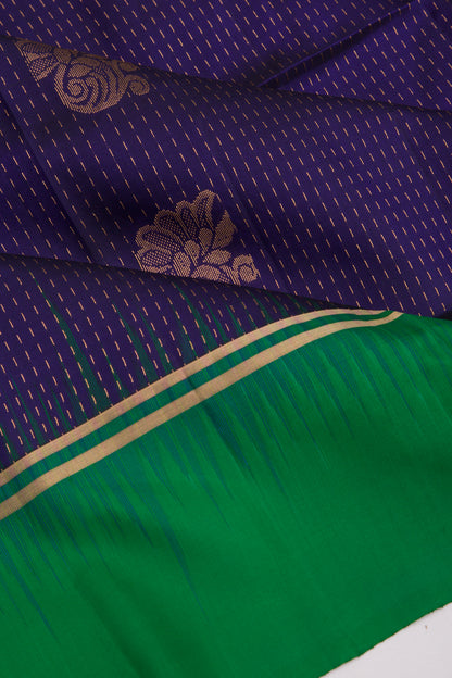 Taranga Kanchi Silk Brocade Dark Blue Saree