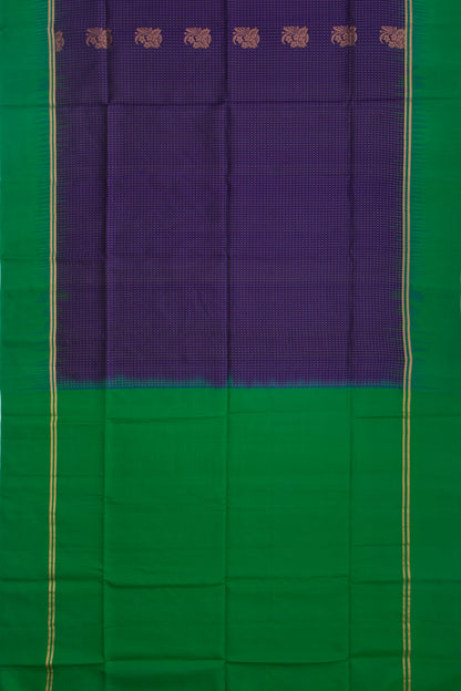 Taranga Kanchi Silk Brocade Dark Blue Saree