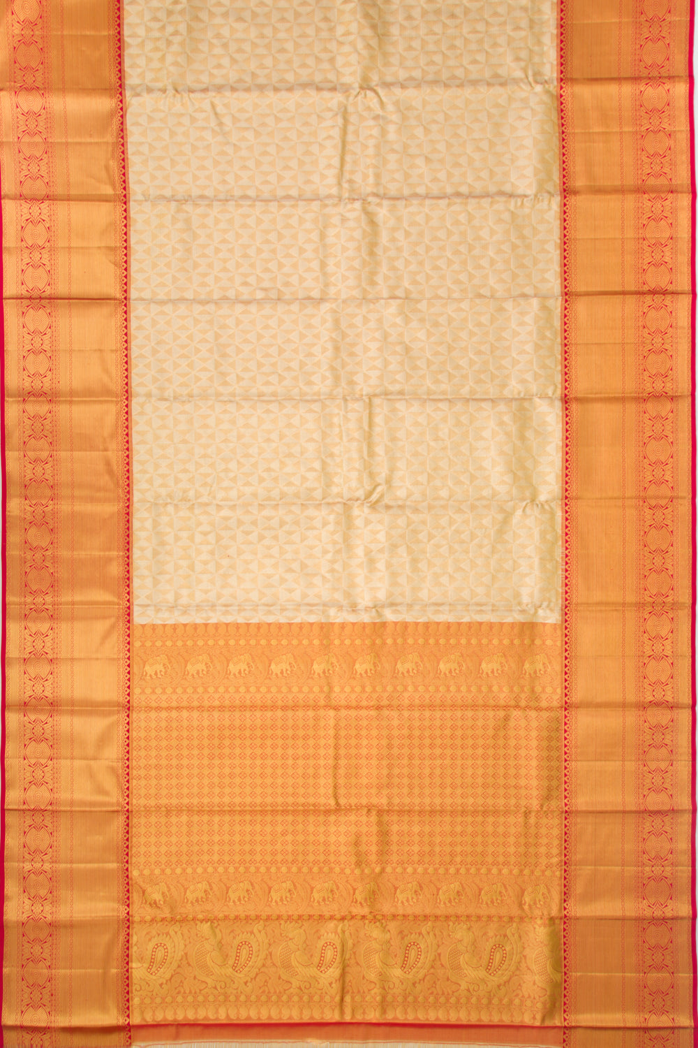 Taranga Kanchi Silk Tissue Brocade Gold Saree