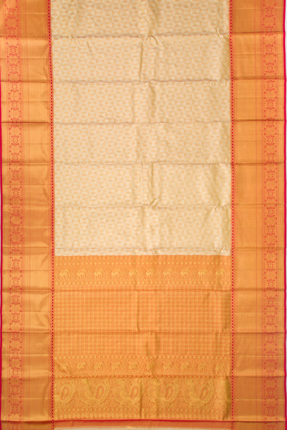 Taranga Kanchi Silk Tissue Brocade Gold Saree