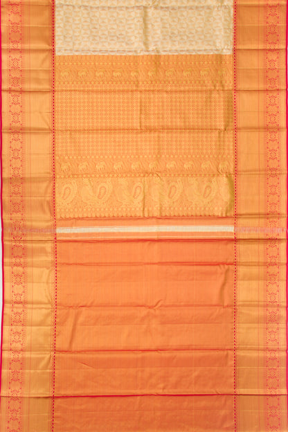 Taranga Kanchi Silk Tissue Brocade Gold Saree
