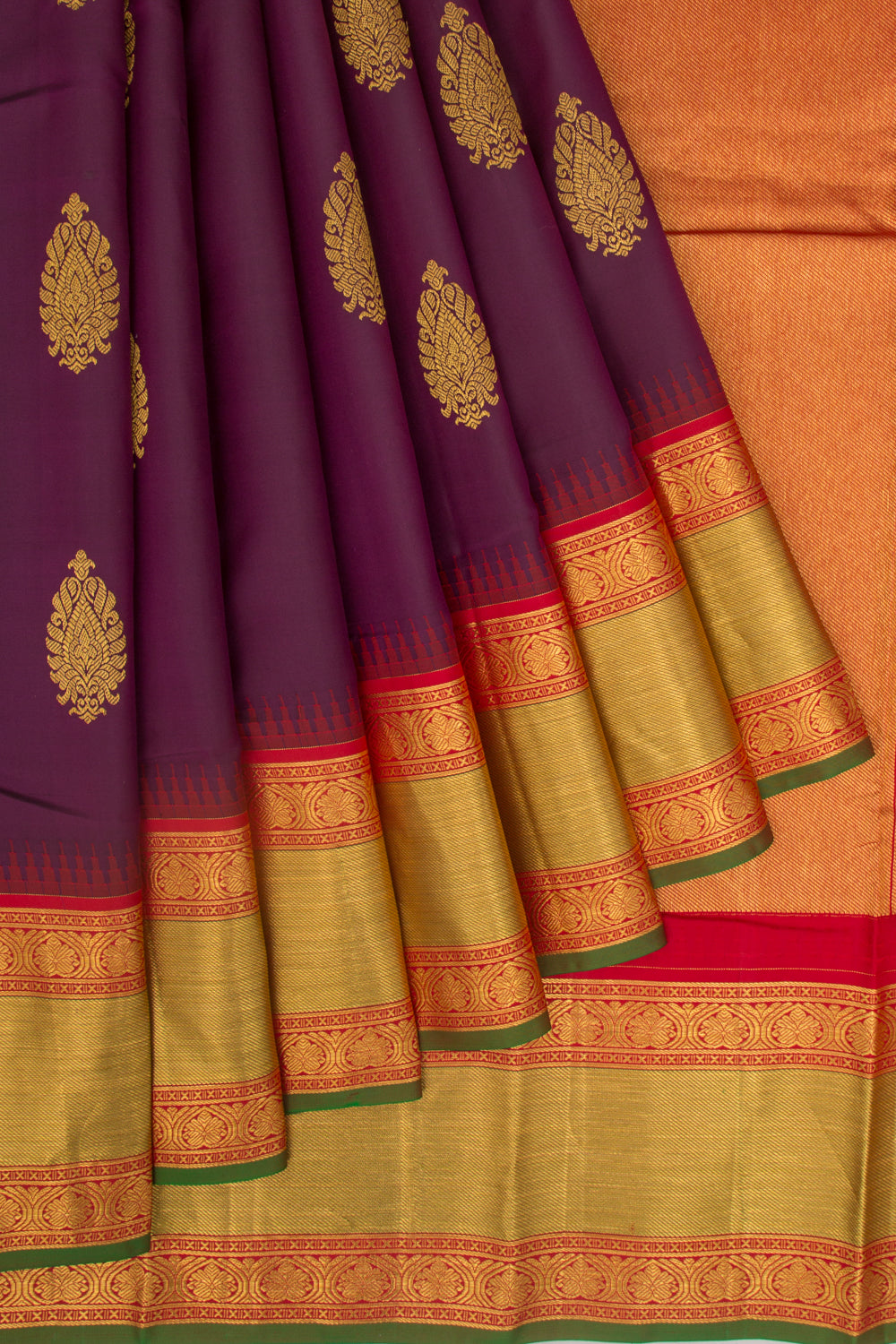 Kanchipuram Silk Butta Purple Saree