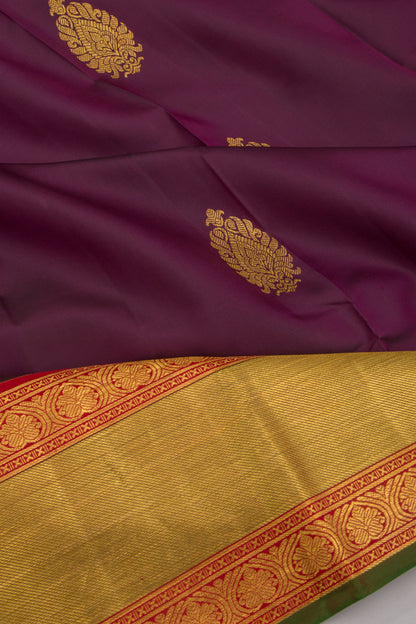 Kanchipuram Silk Butta Purple Saree
