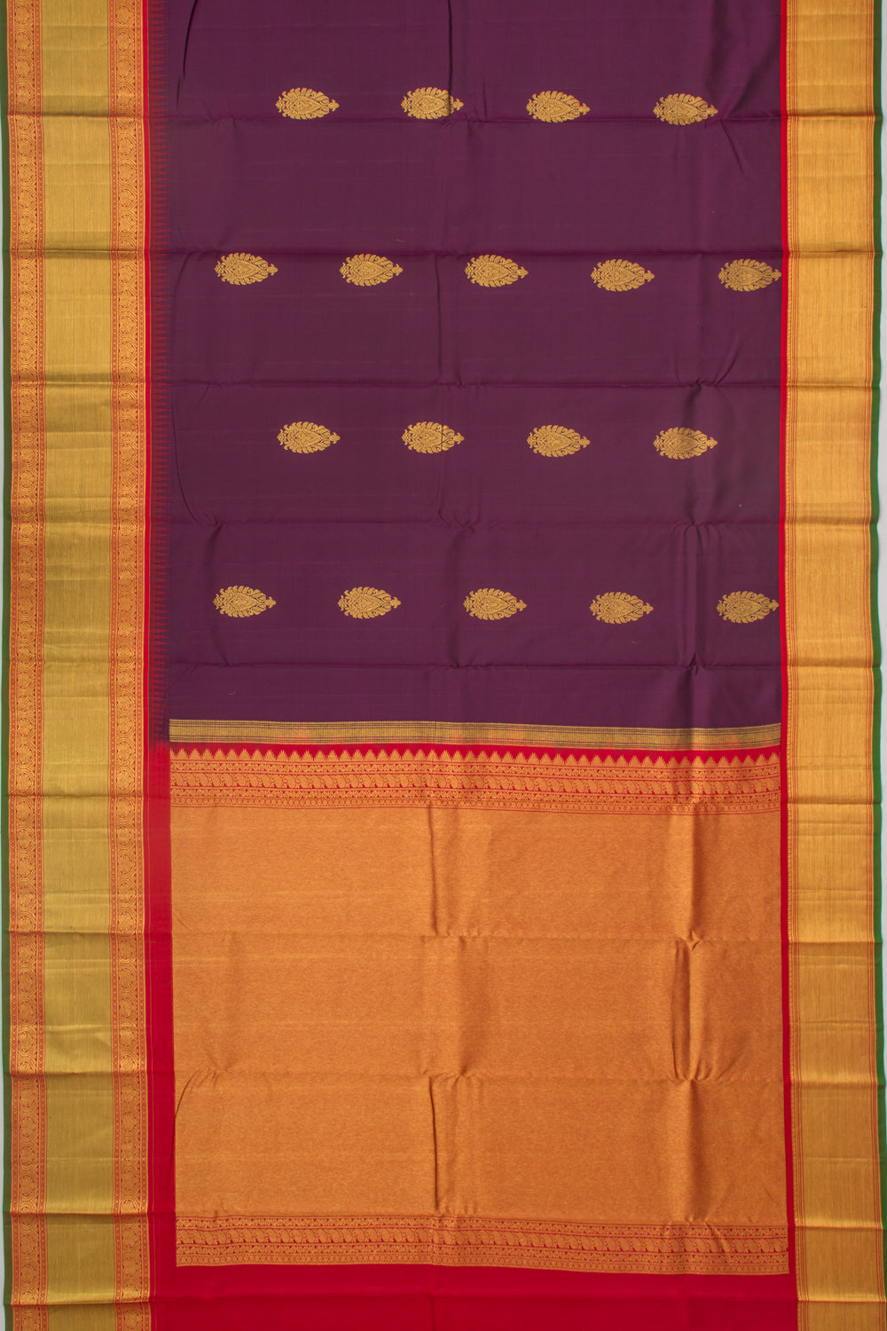 Kanchipuram Silk Butta Purple Saree