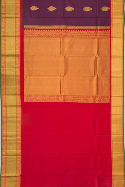Kanchipuram Silk Butta Purple Saree