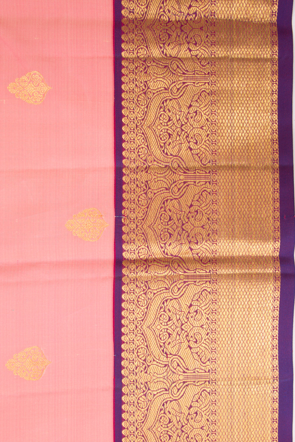 Kanchipuram Silk Butta Baby Pink Saree