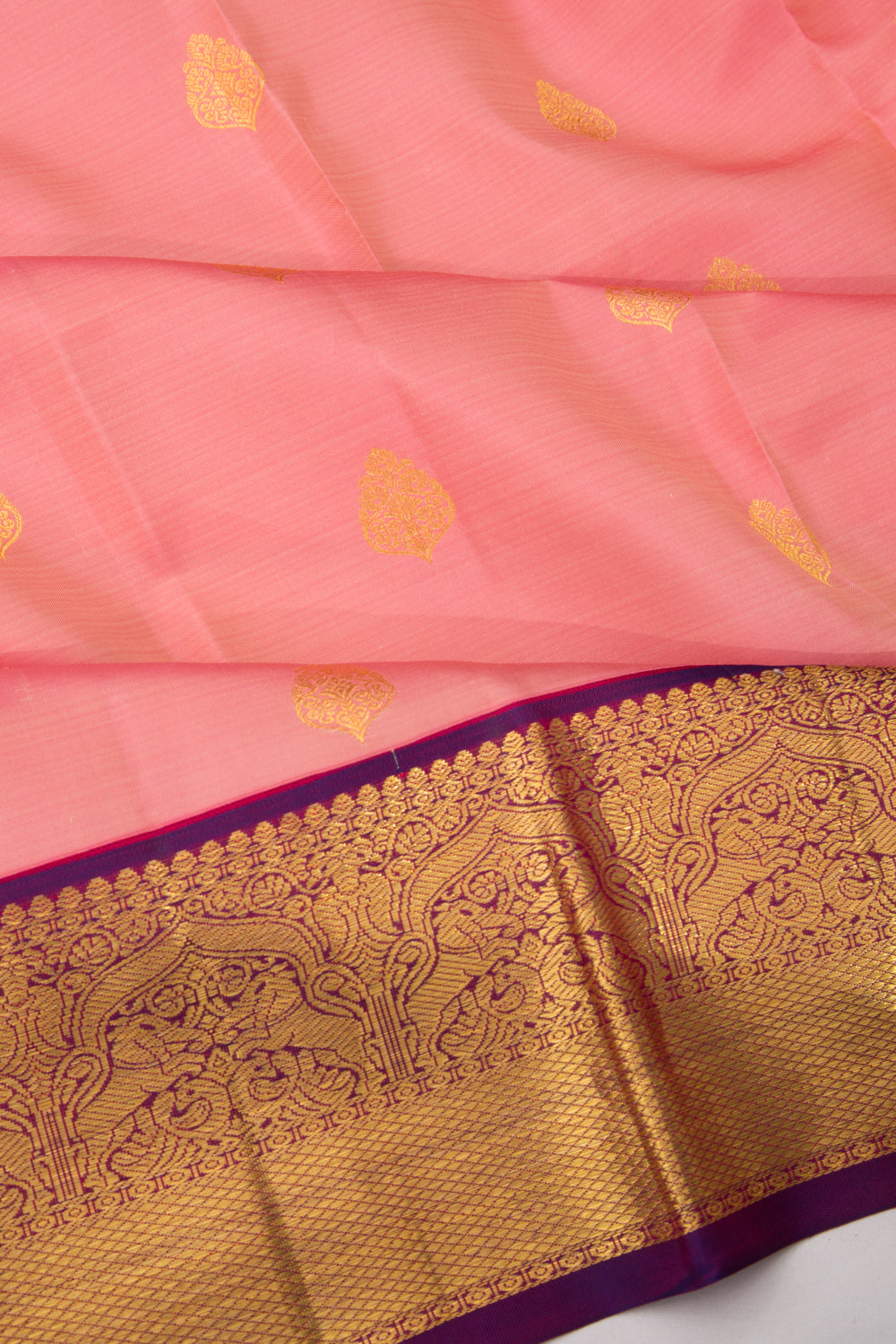 Kanchipuram Silk Butta Baby Pink Saree