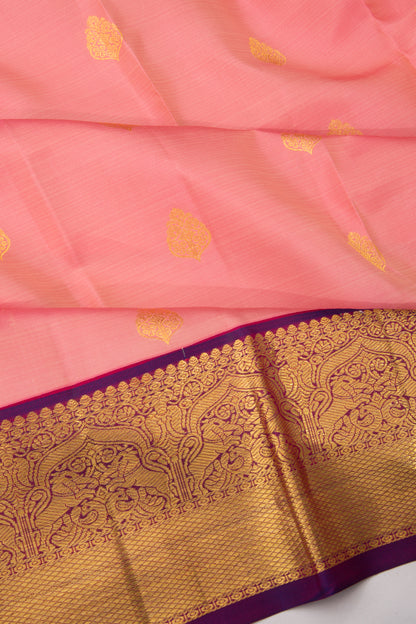 Kanchipuram Silk Butta Baby Pink Saree