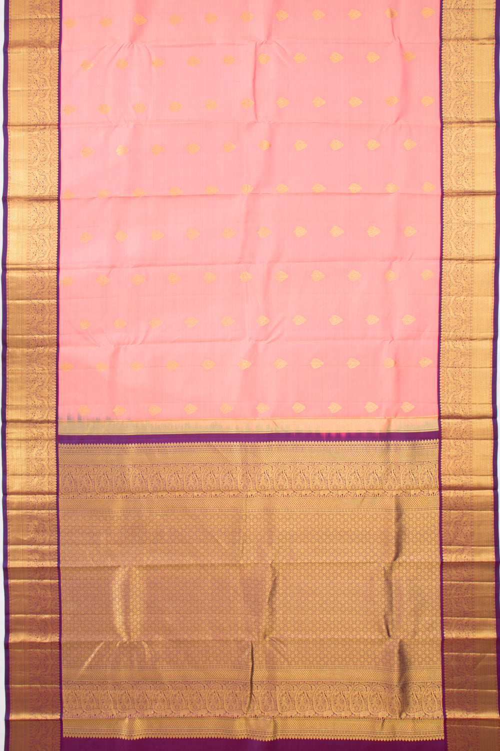 Kanchipuram Silk Butta Baby Pink Saree